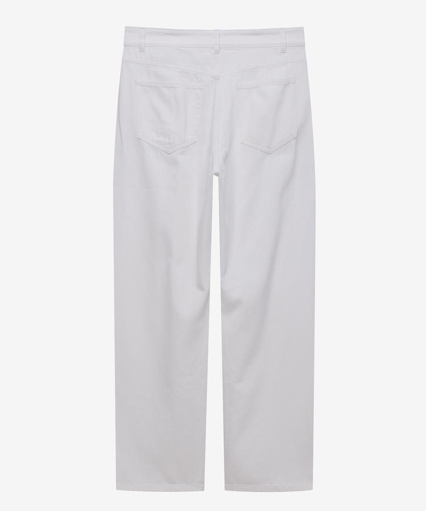 Mind Bridge [Couture] 9Oz Wide One-Pleat White Denim Pants