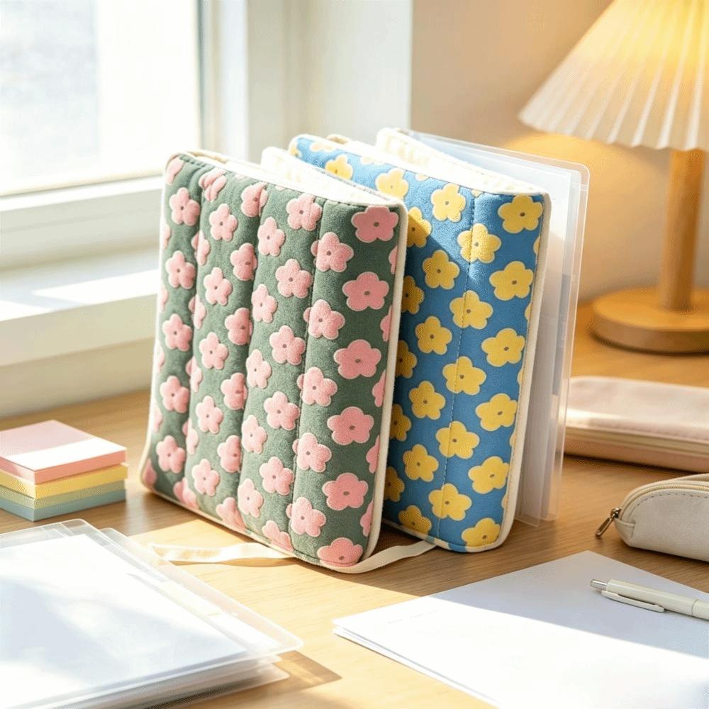 Lightweight Fabric Book Cover Floral Design Fabric Book Sleeve Notebook Protector  for Book Lovers