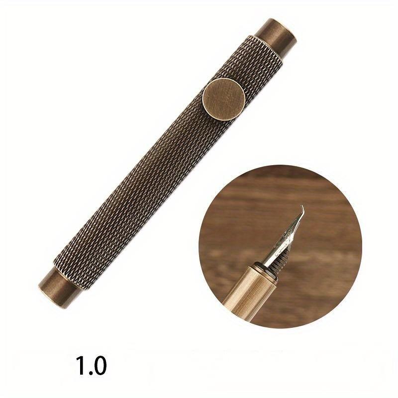 1pc Brass Fountain Pen Kawaii Ink Pen EF/F/Bent Nib Excellent Business Office School Supplies Pens Red