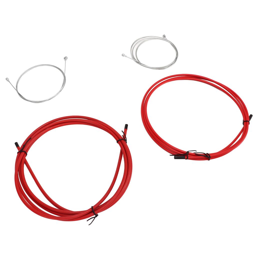 Bike Brake Cable Housing Kit Bike Shift Cable and Transmission Cable for Mountain Bike Road Bike Red