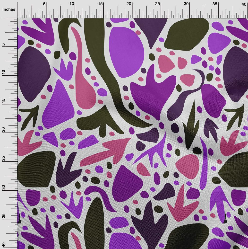 oneOone Țesătură Verde Cotton Flex cu Model Geometric Abstract Floral Pentru Cusut Țesătură Imprimată pentru Artizanat La Metru 40 Inch