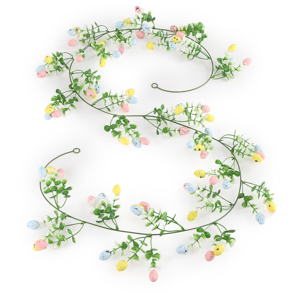 Festival Garland Colorful Easter Egg Wreath Colorful Vine Decoration Decorative Holiday Hanging Ornament For Wedding Decor Door