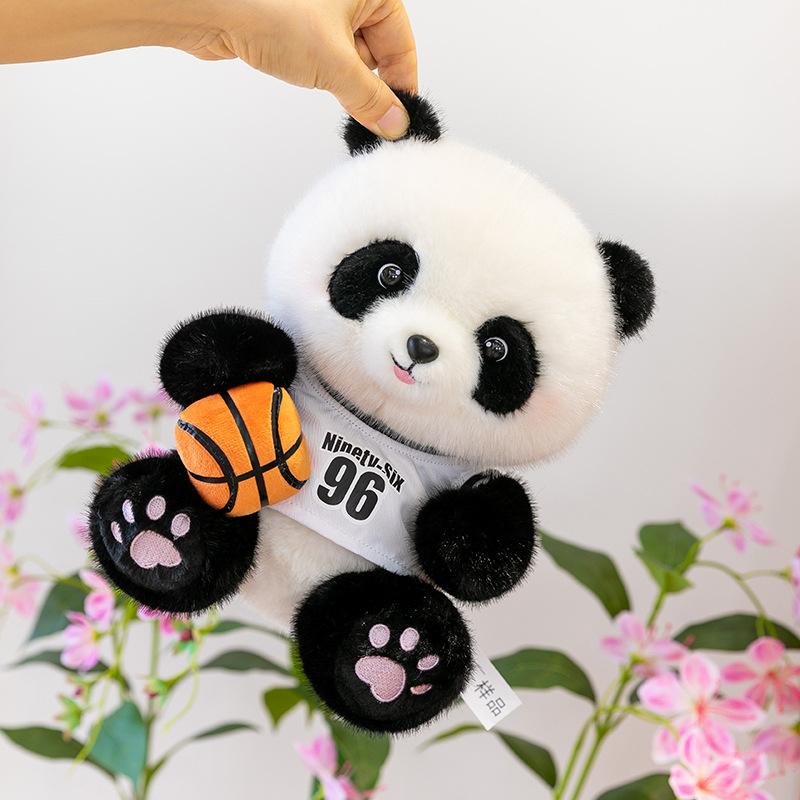 April Sports Panda Plush Toy Gymnasium Basketball Doll Chengdu Scenic Tennis National Treasure Souvenir