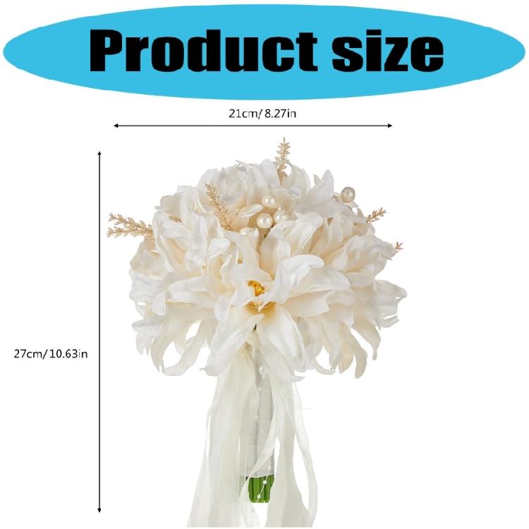 Pearls Decors Artificial Orchid Bride Bouquet Wedding Flower Arrangement Bridal Shower Photoshoots Decoration