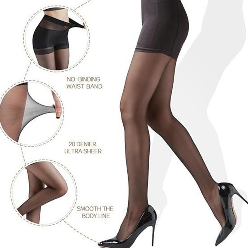 Shrimp Line Black Sheer Pantyhose High Elasticity Elegant Back Seam Seamed See Through Nylon Tights Stocking for Women