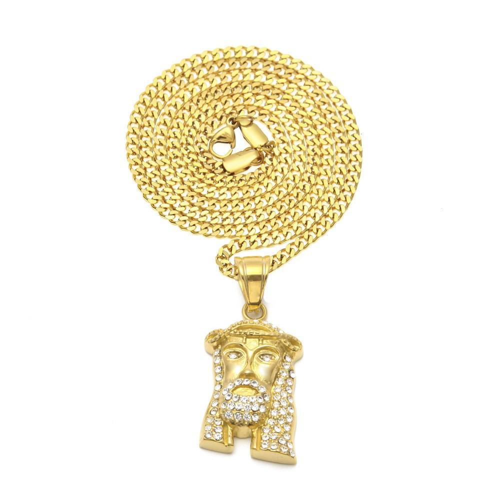 Hip Hop Gumeng Stainless Steel Real Gold Electroplating Wings Angel Pendant Necklace Niche Accessories