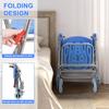 Folding Commode Chair with Wheels, 3-in-1 Shower and Toilet Chair for Elderly, Portable Design