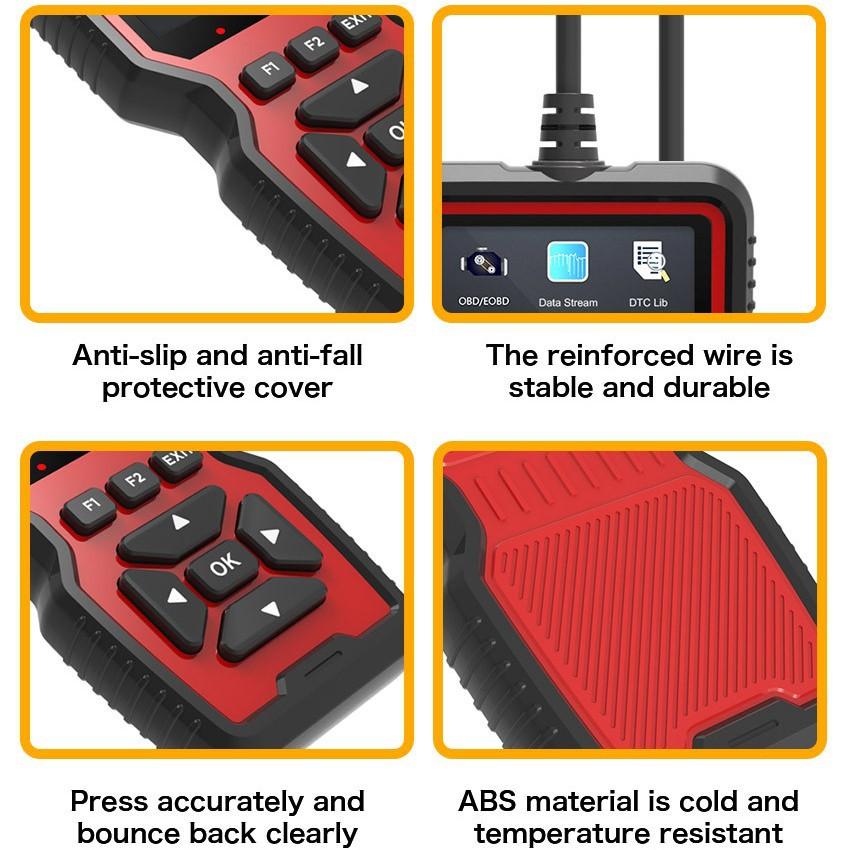 Skener V519 OBD2 s barevným displejem a vícejazyčnou podporou diagnostiky poruch auta