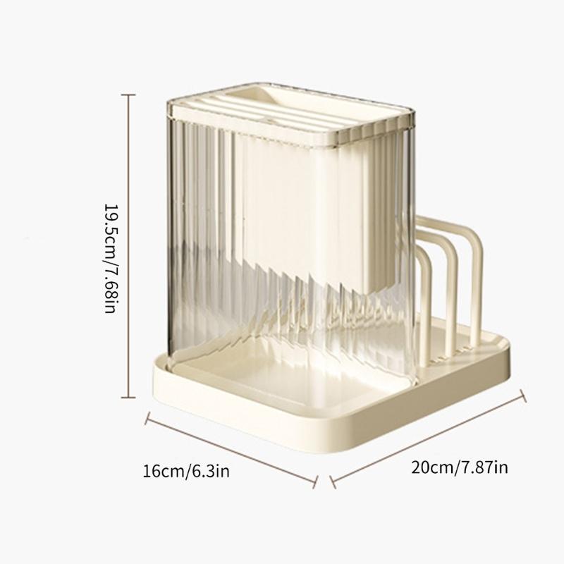 Multifunctional Kitchen Cutter and Cutting Board Stand with Chopstick Holder Space Saving Storage Rack Organizers
