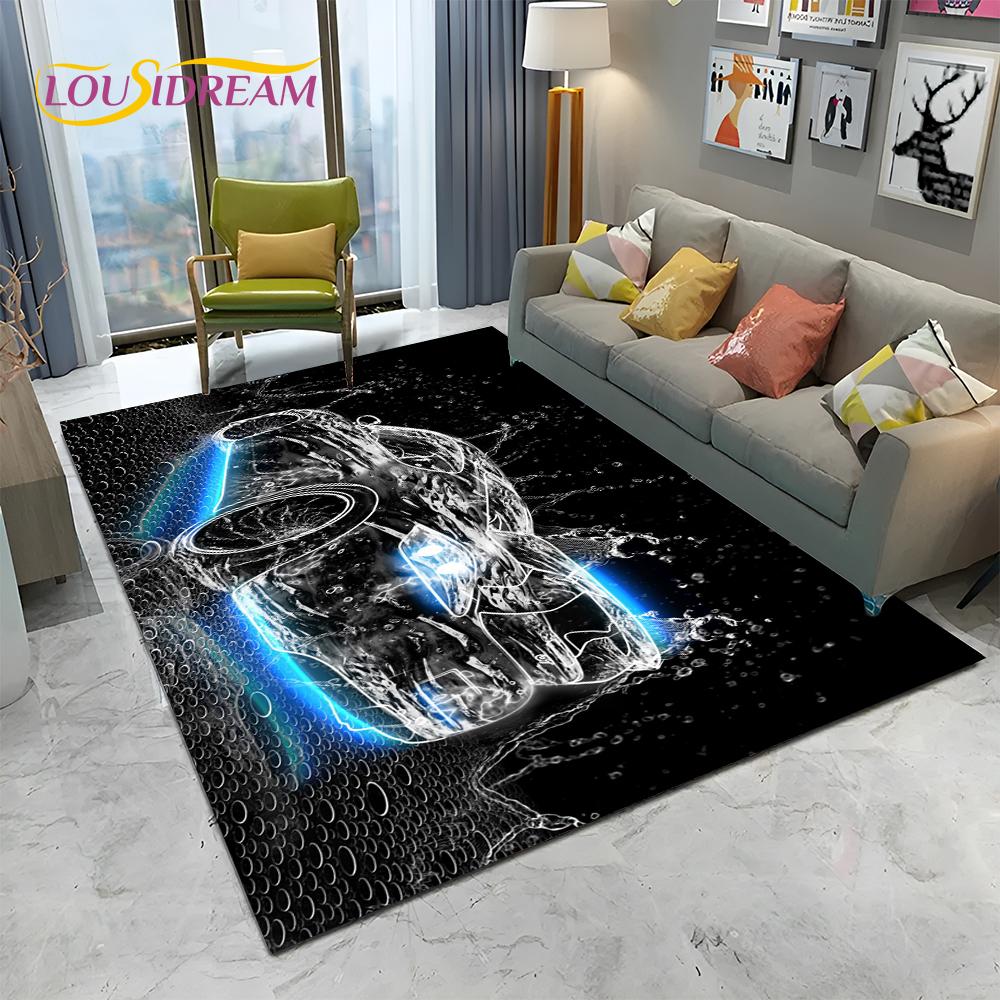 HD Concept Car 3D Future Sports Car Cartoon Carpet Rug for Home Living Room Bedroom Sofa Doormat Decor,kids Non-slip Floor Mat