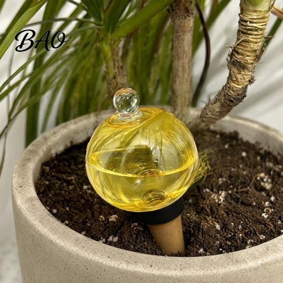 Reusable Watering Bulb Self Bulb, 500ml Transparent Automatic Plant Irrigation Ball, Low Maintenance Care Holiday with Lid for Indoor Houseplants
