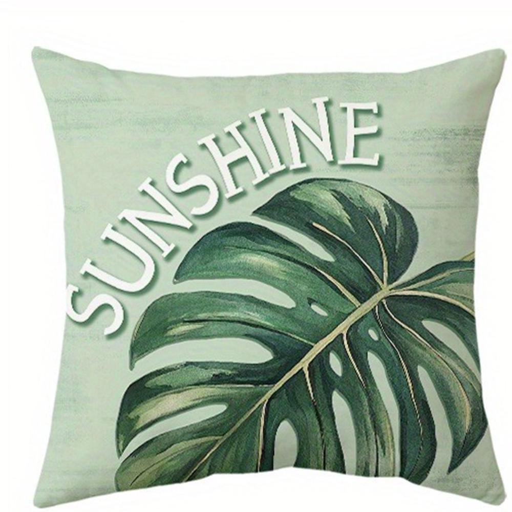 

Tropical Vibe Leafy Pillow CoversLiving room sofa cushion cover, soft and comfortable, bedroom room decoration 45x45cm-1pcs