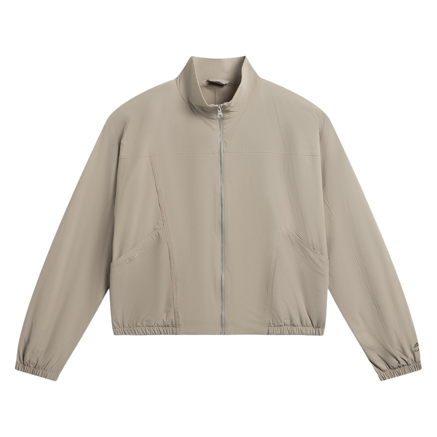 Li-Ning Серия Фитнес Стойка Воротник Вышитый Логотип Спортивная Ветровка Женская Верхняя Одежда AFDWC32-3 2XL