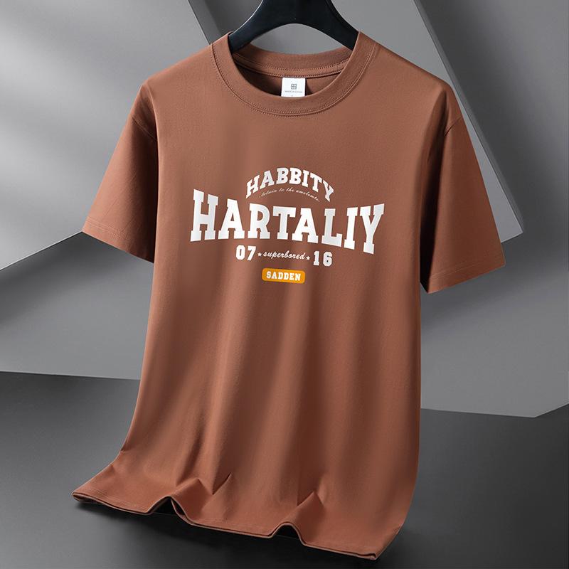 Summer Men's Fashion Short-sleeved T-shirt Pure Cotton Tee S-6XL