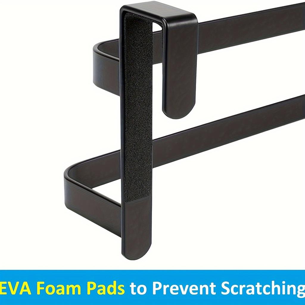 1pc/2pcs Kitchen Cabinet Towel Rack, Double Kitchen Towel Rack, Cabinet Door Towel Rail, Bathroom Double Towel Rail Rack, Can Hold Hand Towels/Dish