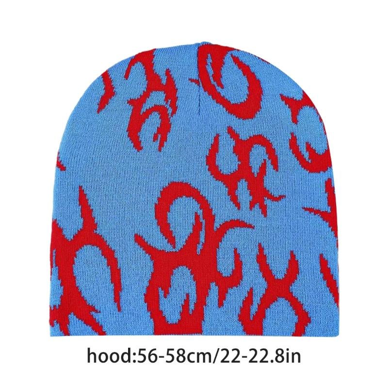 Adult Teens Christmas Jacquard Knitted Hat Winter Warmer Cycling Windproof Hat