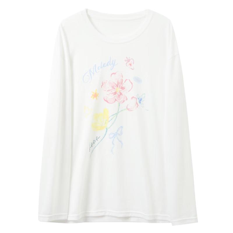 Cherry Blossom Print Lyocell T-Shirt XL