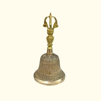 Ren Messing Tibetansk Sang Om Klokke Til Meditation Bønner Helbredelse Formål-18 Cm
