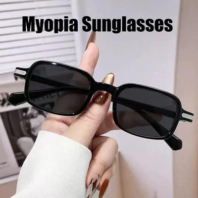 Retro Fyrkantiga Myopi Solglasögon för Män och Kvinnor Utomhus UV-Skyddande Glasögon Nya Casual Receptbelagda Solglasögon för Män