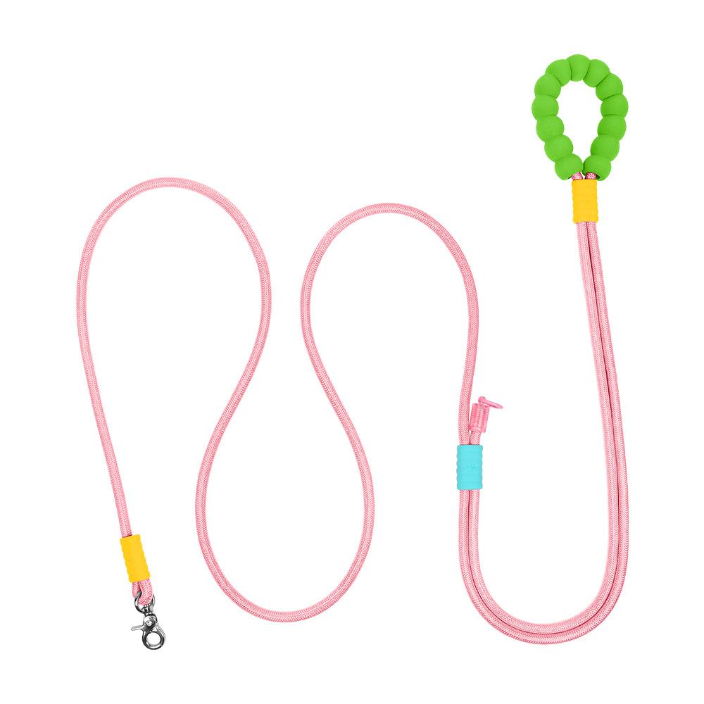 New hot selling colour dog leash dopamine walking pet p-leash, large, medium and small dog colour gradient leash dog poop bag.