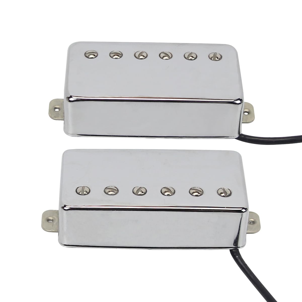 

FLEOR Alnico5 Guitar Humbucker Neck and Bridge Pickup Chrome LP Guitar Pickup Parts Pickup, 4-Wire Set, Fit, Style,