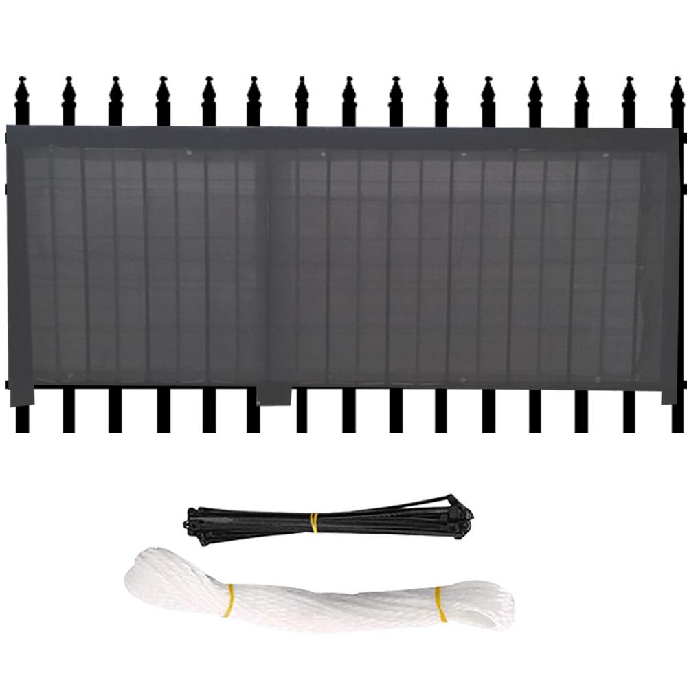 

Солнцезащитная тентовая ткань для квартиры 35,43 X 196,85 дюймов/90 X 500 см, дышащая тентовая ткань с завязками и веревкой серый