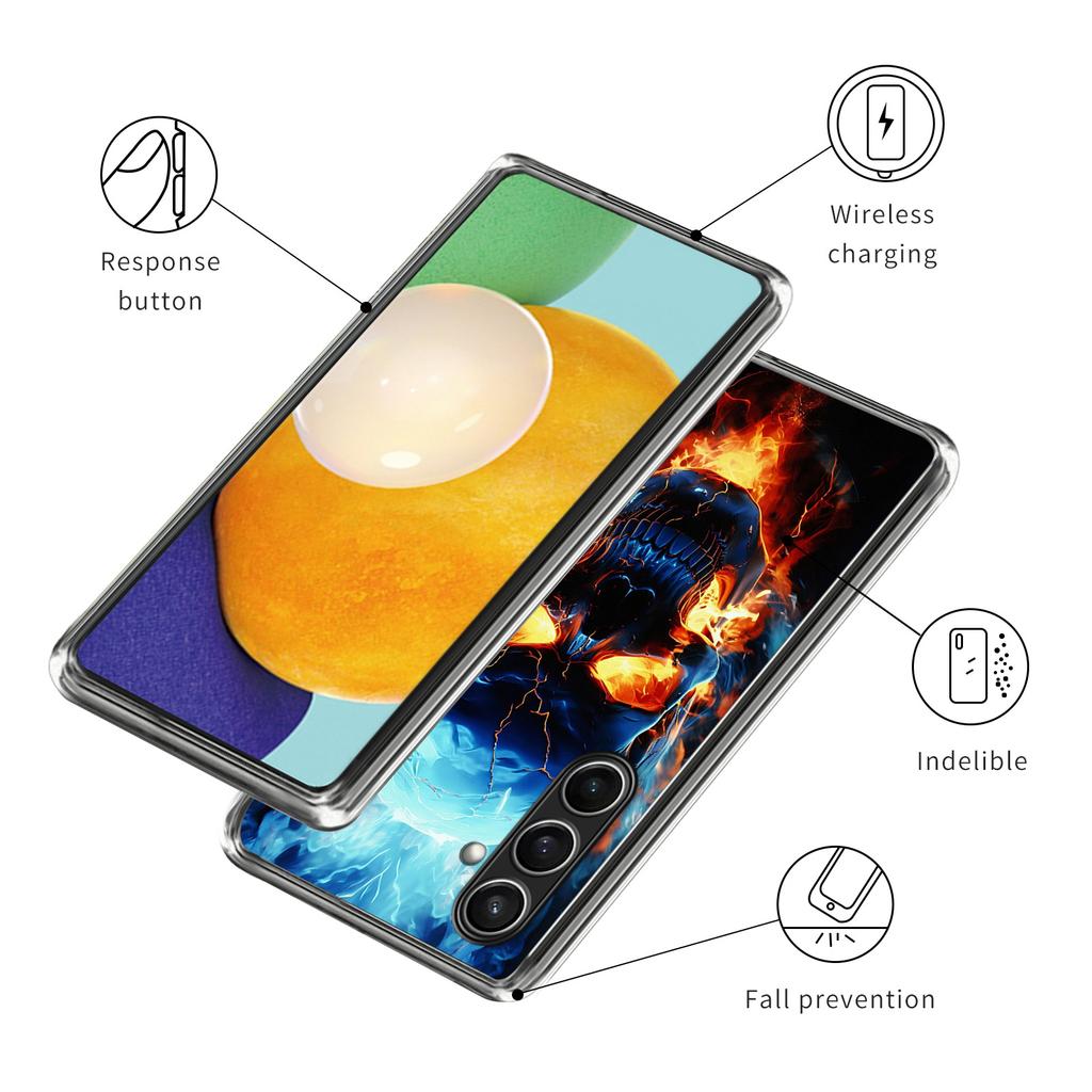 For Samsung Galaxy S24 FE Case Pattern Printed Shockproof TPU Phone Cover
