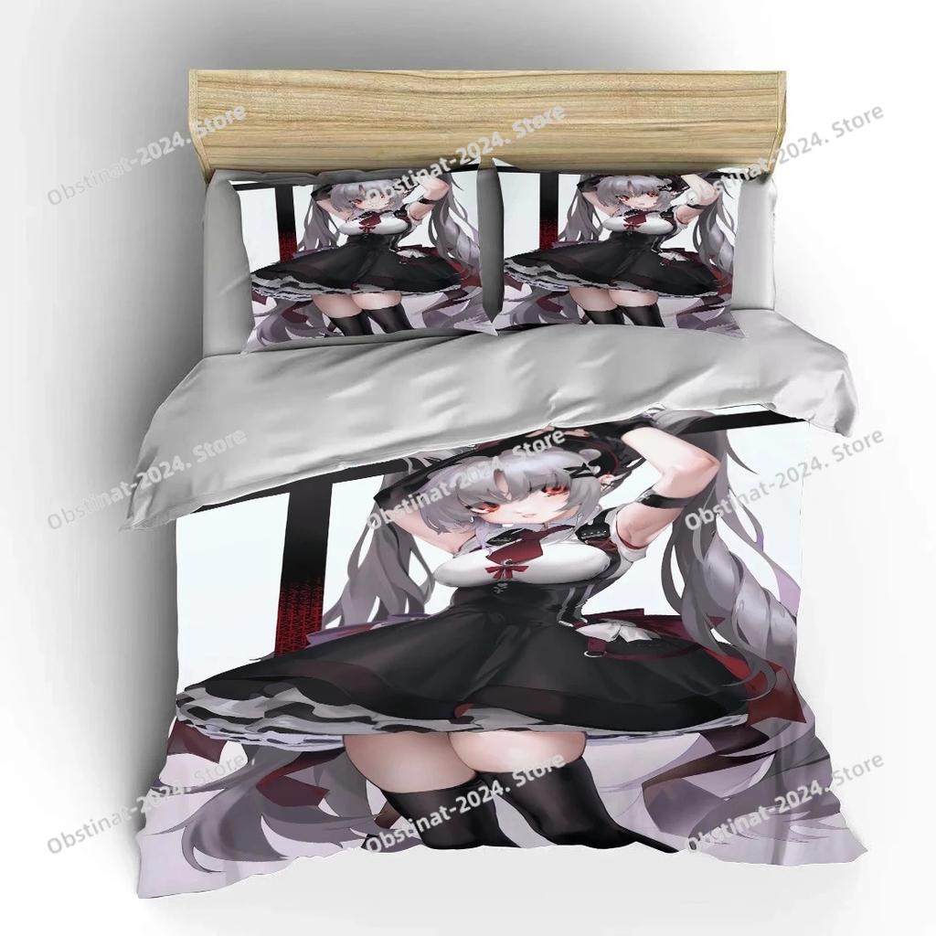Japanese 3D Anime Moe Double Bed Duvet Cover Bed European Bedding Sets Home Textiles Luxury Pillow Cases Bedroom Bedding Sets