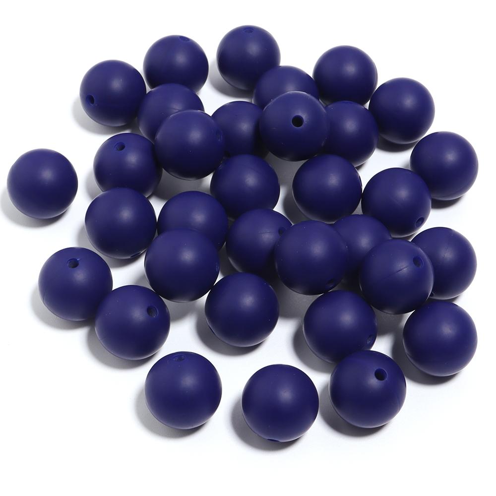 20pcs/Lot 12 15mm Candy Color Round Acrylic Imitation Silicone Beads Round Spacer Loose Bead for DIY Jewelry Making Accessories