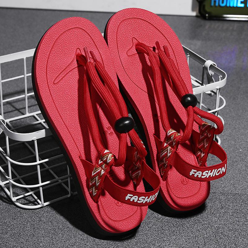 

Модные парные сандалии Повседневные Уличные Модные Водонепроницаемые Удобные Тренд Универсальные Дышащие Износостойкие Плоская подошва Летние Основные 36 красный
