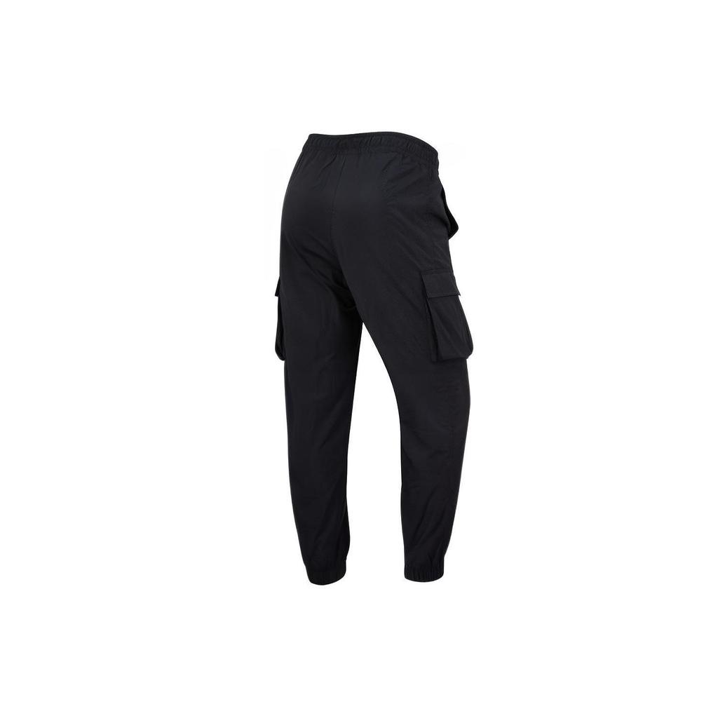 Nike Icon Solid Color Elastic Drawstring Large Pocket Woven Straight Leg Sports Pants Women Pants Black DD2071-010
