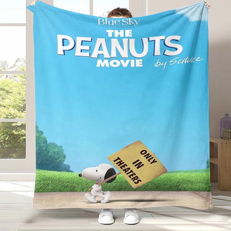 Süßer Snoopy Hunde Cartoon Flanelldecke, Ultra Weiche Warme Plüschdecke für Zuhause Schlafzimmer Bett Sofa Abdeckung Camping Picknick Geschenk