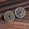 Solid Brass Chinese Feng Shui Lucky Coins With Engraved Patterns For Home Decor Collection Gifting