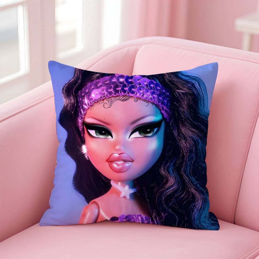 B-BratzZ Fashion m-Mask g-Girl Pillow Case Pattern Printing Pillowcase Living Room Sofa Cushion Cover Bedroom Room Decor