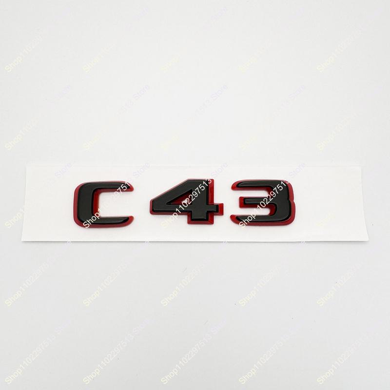 ABS 3D Car Trunk Bicolor letters Logo Badge Decals Sticker For C43 C63 C63S Emblem W204 W205 W206 Series