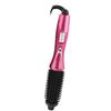 Foldable Heated Curling Brush Ceramic Glaze Coating Thermal Brush 30W Anti Scald Wine Red EU Plug 100 240V