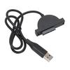 USB 2.0 To SATA Cable Hot Swapping Plug and Play USB To 7 Plus 6 Pin Slimline SATA Adapter Cord for Laptop CD DVD ROM