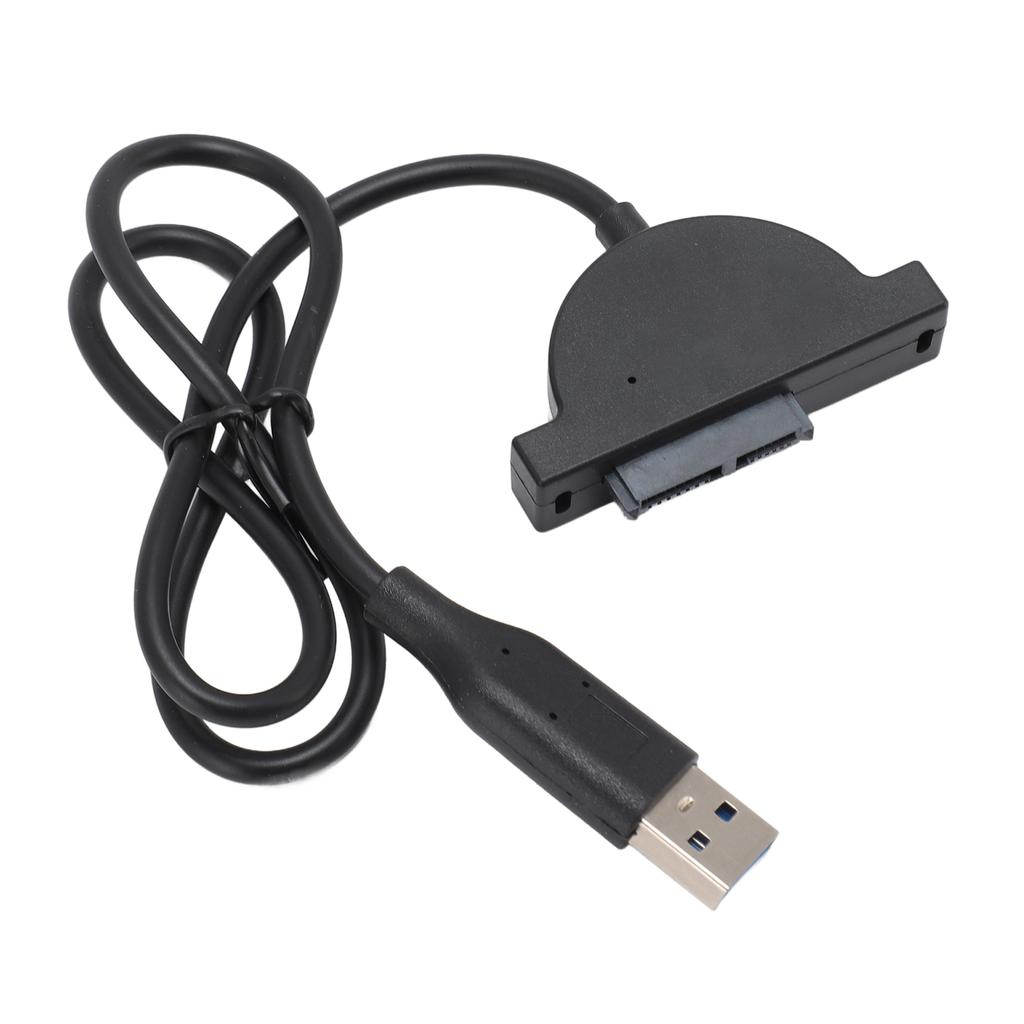 USB 2.0 To SATA Cable Hot Swapping Plug and Play USB To 7 Plus 6 Pin Slimline SATA Adapter Cord for Laptop CD DVD ROM