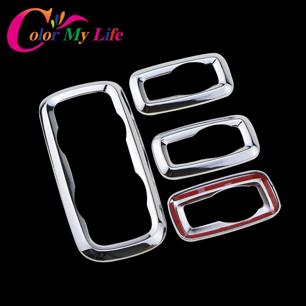 Color My Life ABS Chrom Fensterheberschalter Dekoration Panel Cover Trim Aufkleber für Ford Ecosport New Fiesta MK7