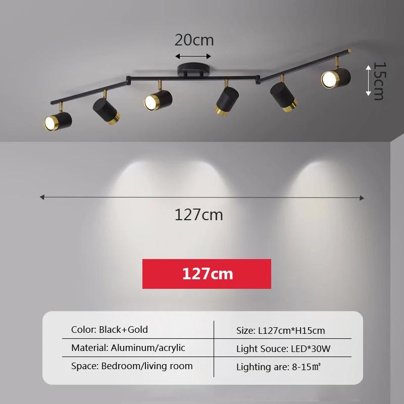 Nordic Strip LED Multihead Ceiling Lamp Spotlights For Hall Living Room Bedroom Balcony Corridor Cloakroom Decor Lights Fixtures