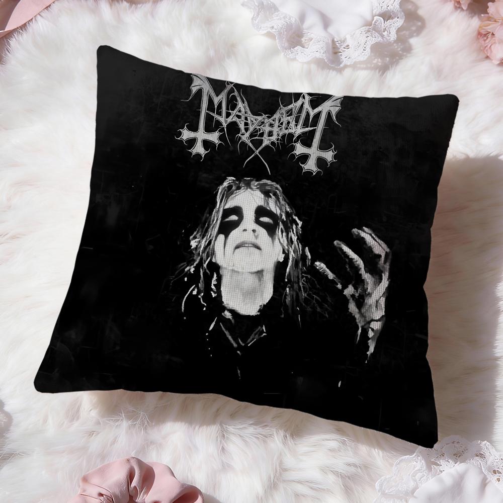 Band M-Mayhem Cushion Cover Premium Comfort Reversible Pillow Cove -Two in One Design for Any Room & Car Interior