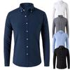 Shirts for Men Spring Autumn Formal Japanese Style Men's Long-sleeved Shirt Casual Men Shirts Solid Color