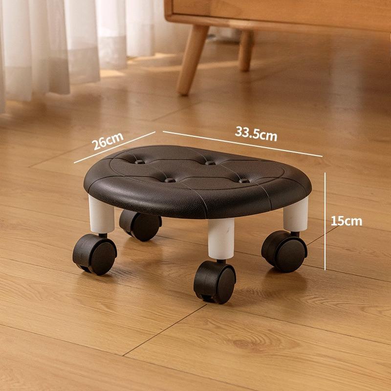 

Household Universal Wheel Stool, Round Pulley Low Stool with Wheels, Multi-Functional Seat for Kids & Daily Use чёрный