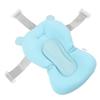 Baby-Bade-Sitzkissen Schwimmend Sicher Faltbar Verstellbar Kleinkind-Bade-Stütze für Neugeborene Blauer Bär