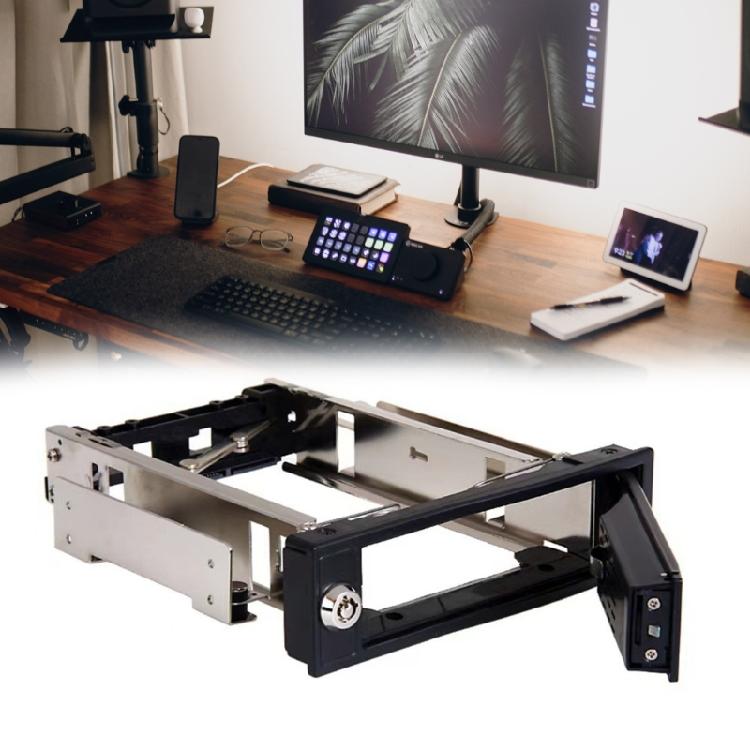 5,25 Zoll Trayless Hot-Swap Mobiles Rack 3,5 Zoll Interne Festplatte SSDs Adapter Hot-Swap Mobiles Rack Festplatten-Schacht Käfig