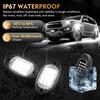 8Pods Pure White LED Rock Lights Kit with Switch Wiring Harness Extension Wire, 6500K 15LEDs Neon Underglow Light Waterproof Fender Lights for Car