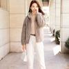 WTEMPO Solid Color Windproof Cold-proof Hooded Zipper Coats Women's Casual Versatile Faux Fur Plush Jackets
