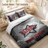 Custom Name Bedding Set 3 PiecesKorn Print Duvet Cover + 2 Pillowcases Soft Bed Decor