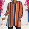 Women Plus Size White Polka Dot Printed Round Neck Long Sleeve Loose Longline T Shirt With Pockets