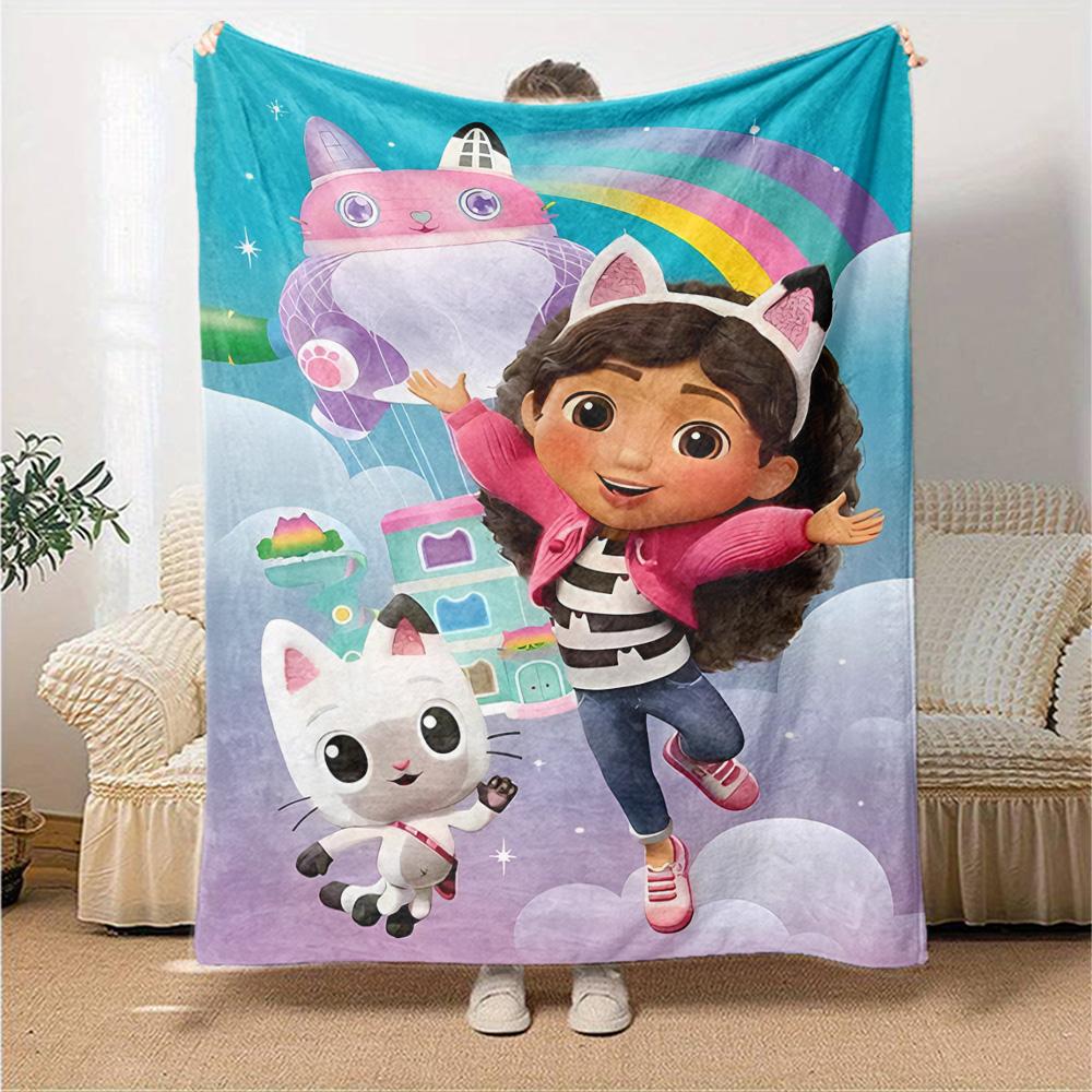 Gabby's Dollhouse Blanket Ultra-Soft Perfect for Office Chair Seaside Office Four Seasons Universal Playful Design Gift for Travel Home Birthdays